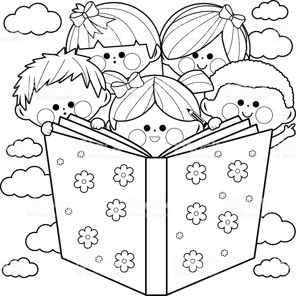1022x1024 Children Reading A Book Fabulous Coloring Books For Boys