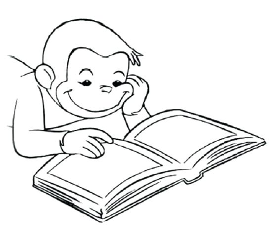 550x488 Reading Coloring Page Curious Reading Book Coloring Page Curious