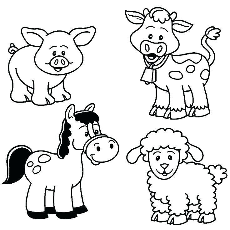 736x735 Coloring Pages Animals Wildlife Coloring Pages Farm Animals