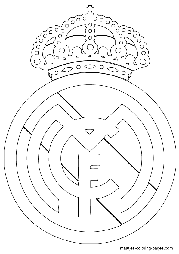 595x842 Real Madrid Logo Coloring Page Shoes Real Madrid