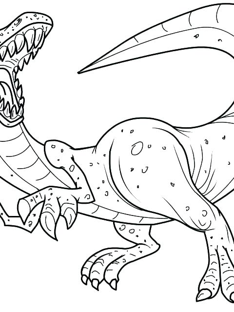 480x640 Realistic Dinosaur Coloring Pages