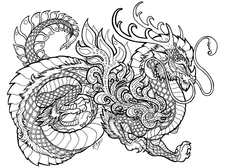 736x546 Dragon Coloring Page Dragon Coloring Pages For Adults 1