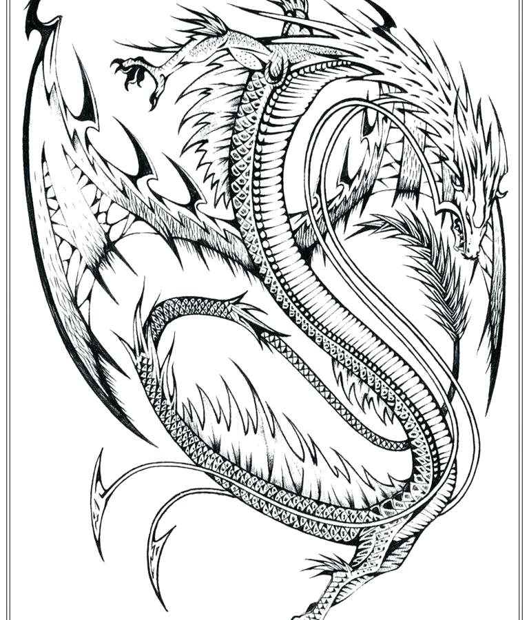 768x900 Dragon Coloring Pages For Adults And Kids Dragon 2 Printable