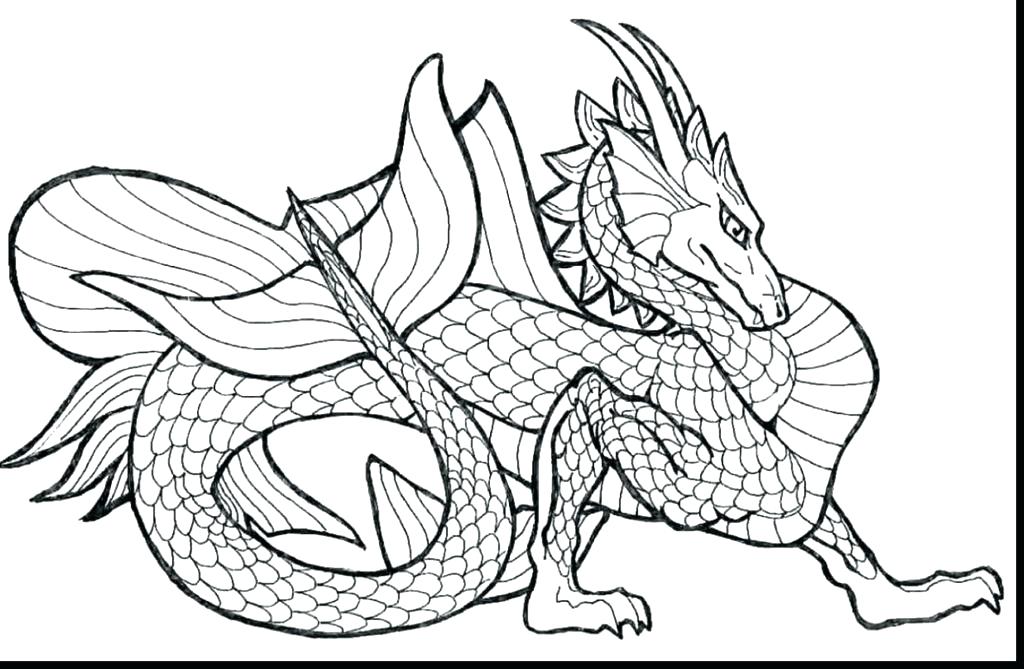 1024x669 Real Dragon Coloring Pages Dragon Coloring Pages For Adults Hard