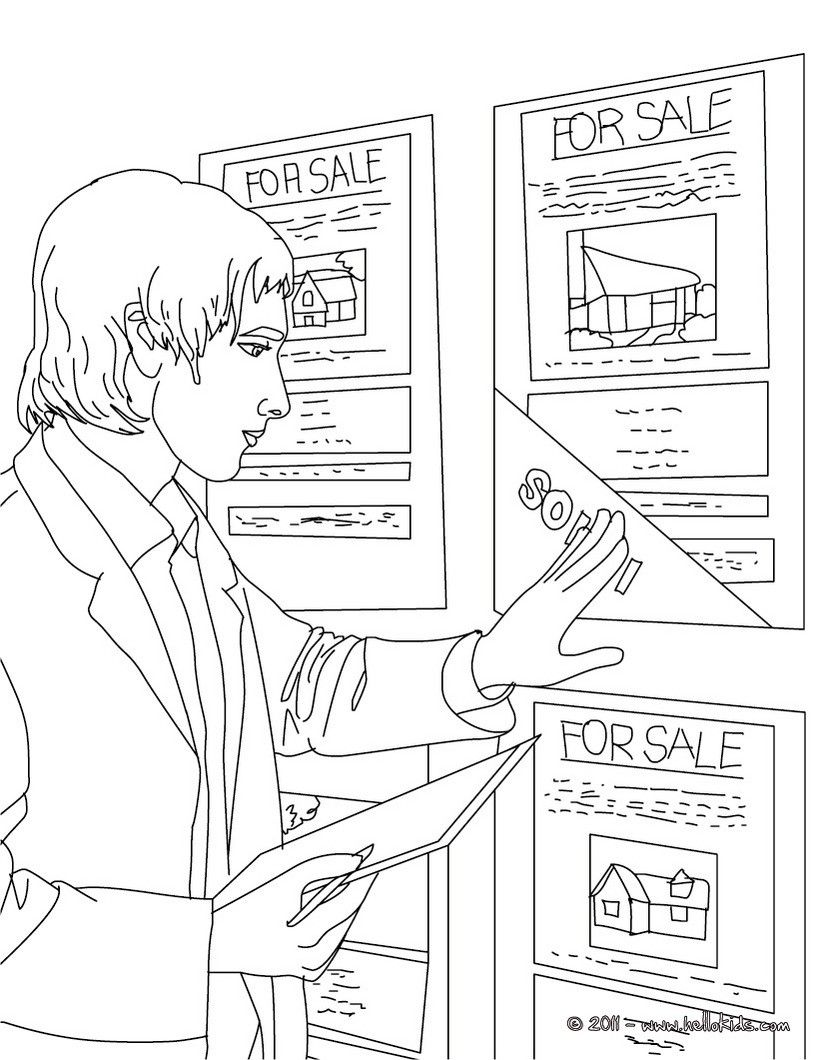 820x1060 Real Estate Agent Up Dates Real Estate Ads Coloring Page. Amazing