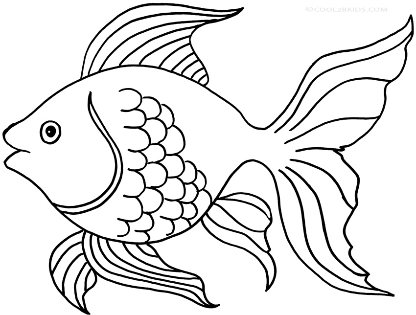 850x644 Printable Goldfish Coloring Pages For Kids Cool2bkids
