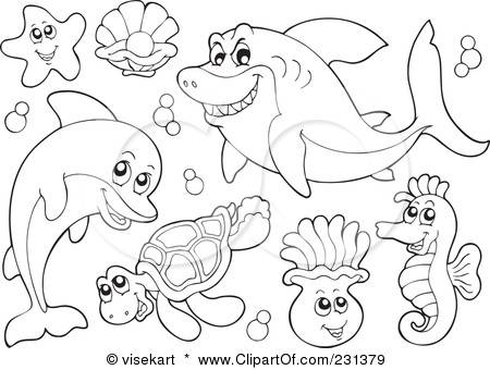 450x340 Sea Life Animals Coloring Pages