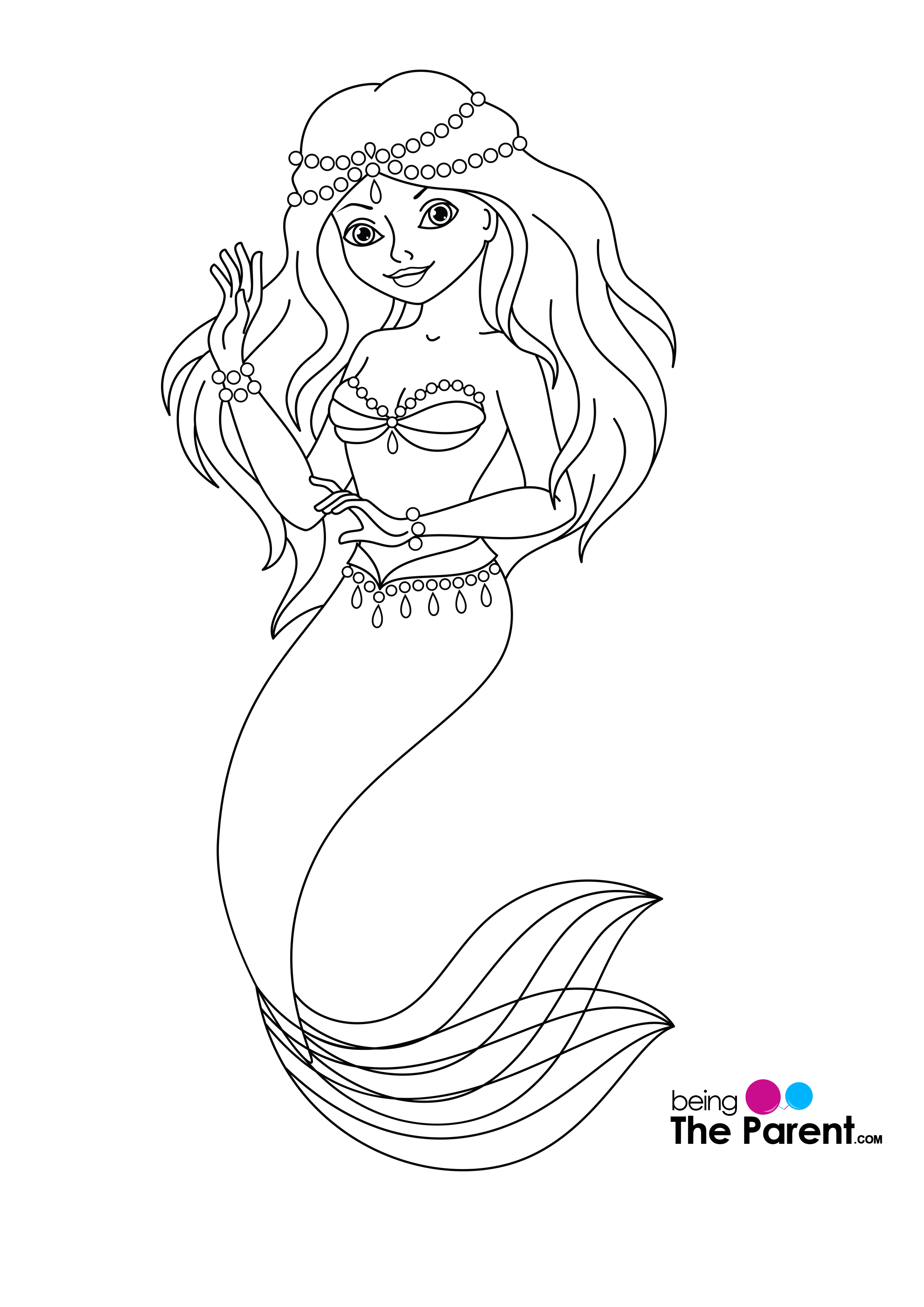 Real Mermaid Coloring Pages