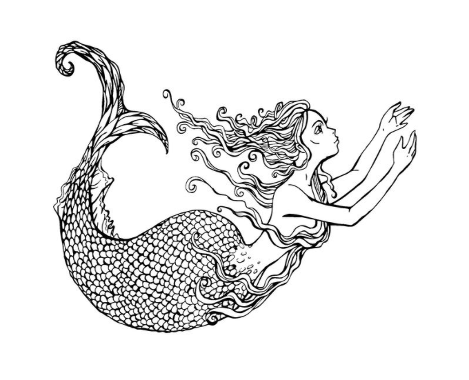 680x551 Mermaid Coloring Pages And Books For Adults And Children