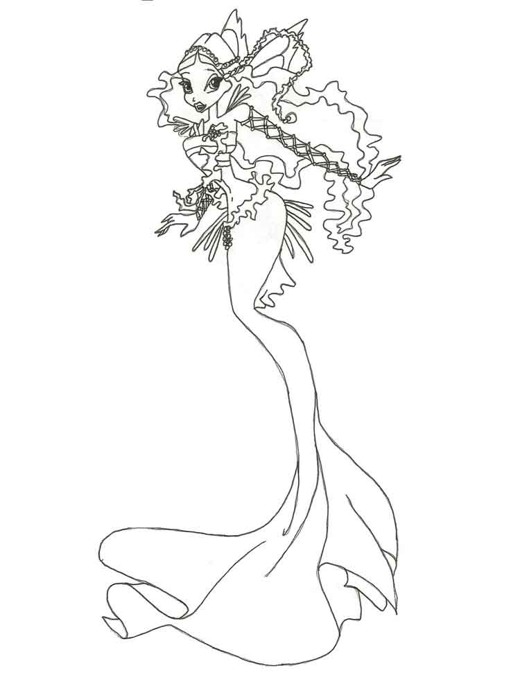 750x1000 Winx Mermaid Coloring Pages. Free Printable Winx Mermaid Coloring