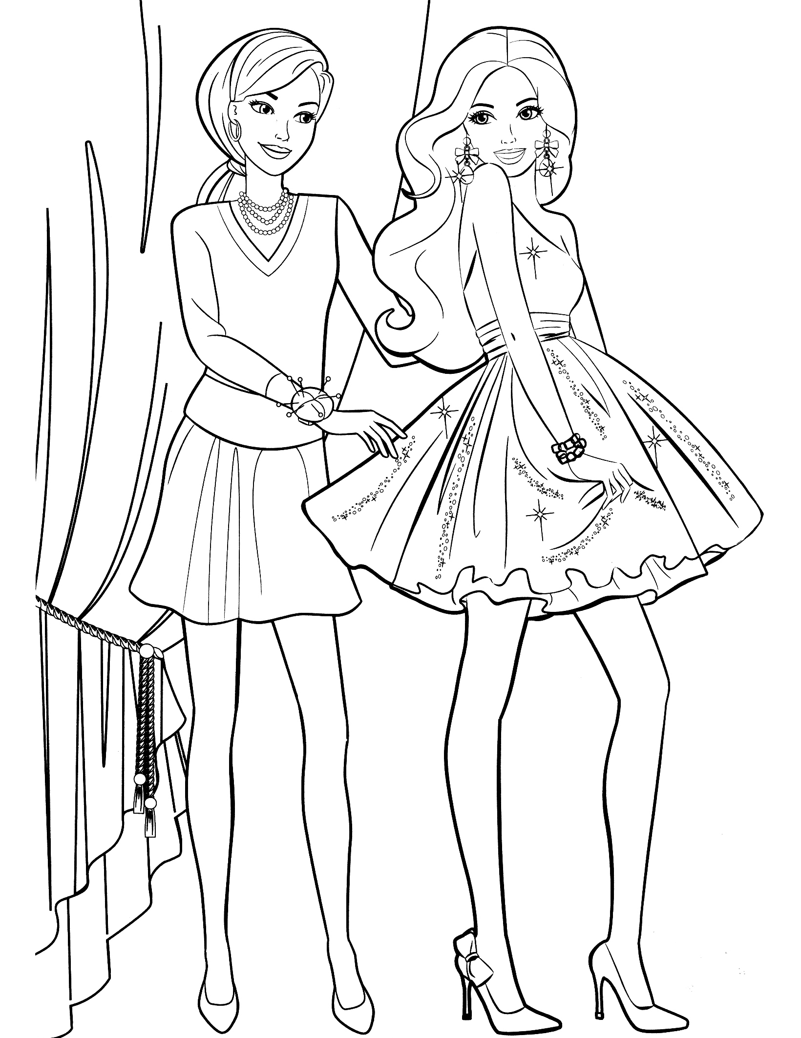1640x2124 Coloring Pages Of Barbie And Her Friends Fresh Page