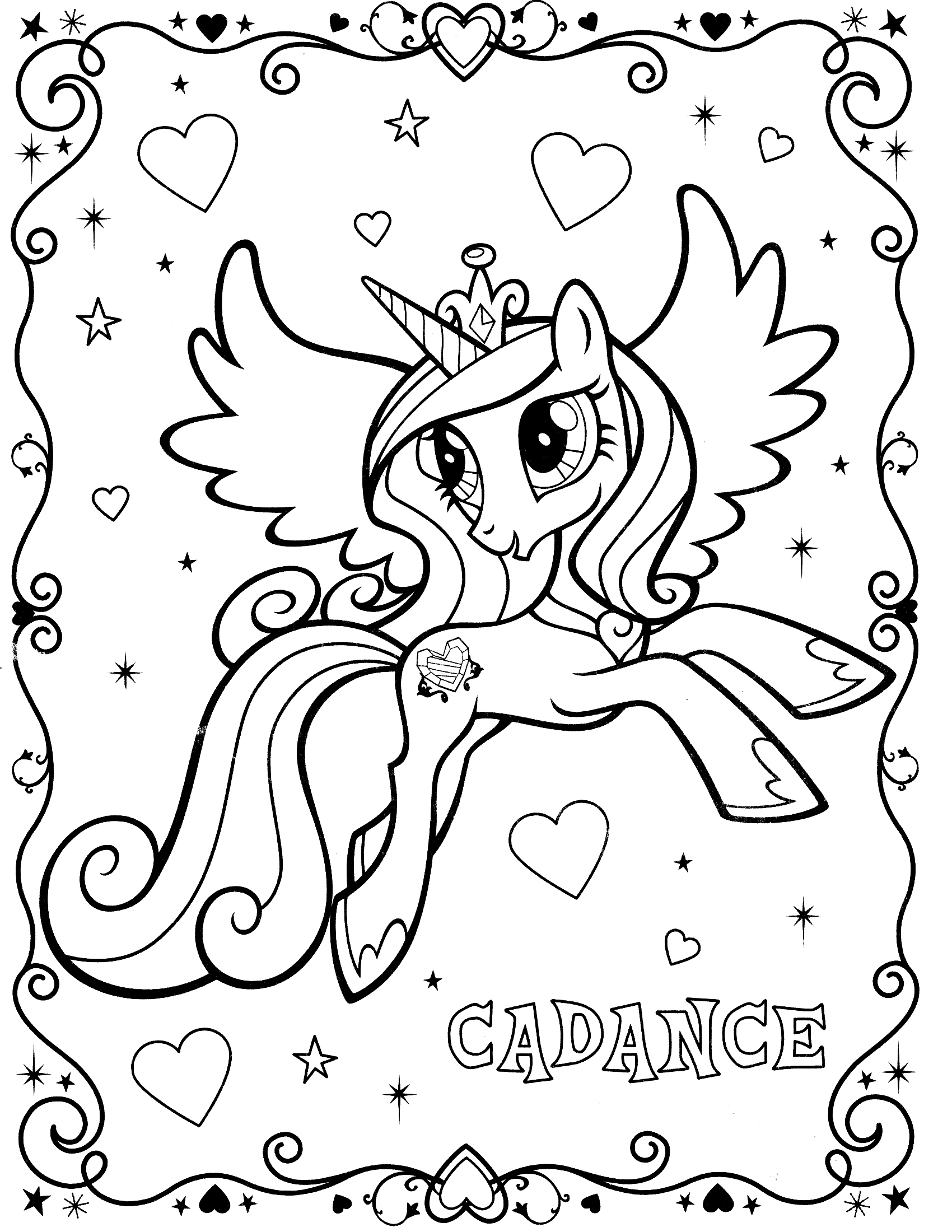 1700x2200 My Little Pony Coloring Pages Free Within