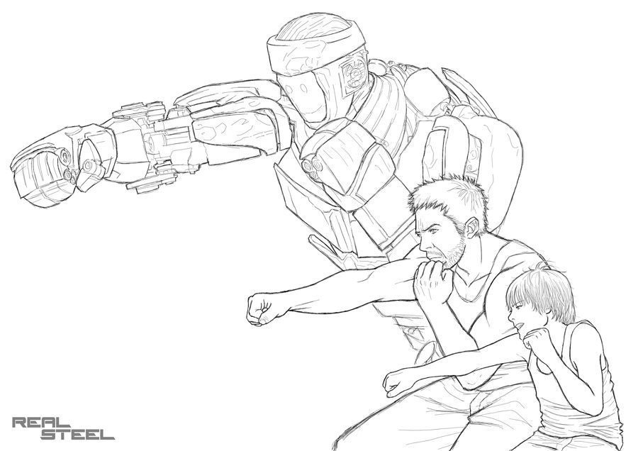 900x636 Real Steel Metro Coloring Pages