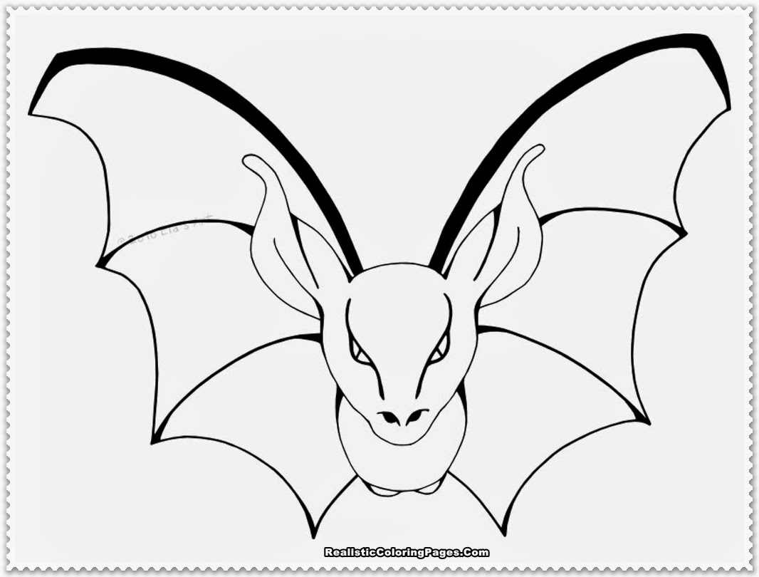 Realistic Bat Coloring Pages