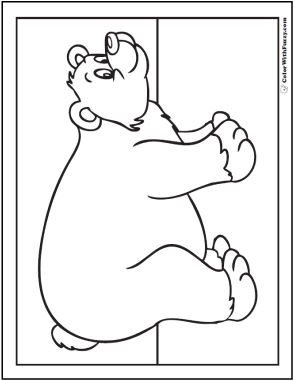 590x762 Bear Coloring Pages Grizzlies, Koalas, Pandas, Polar, And Teddy