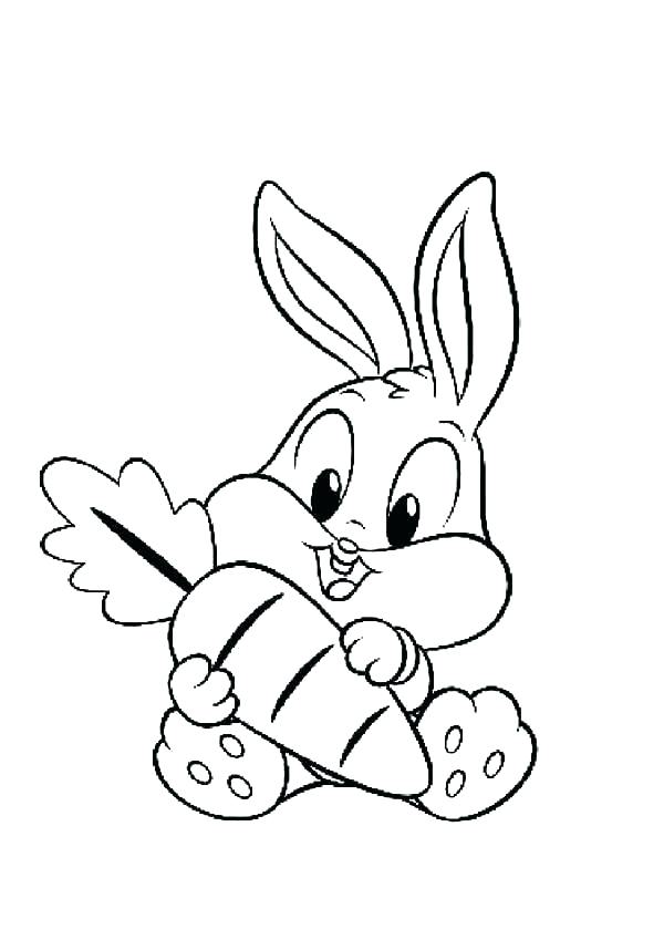 600x849 Realistic Image Of A Sweet Little Bunny Coloring Page Download