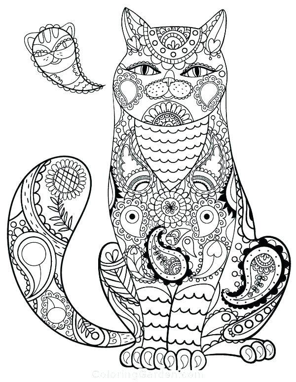 600x776 Realistic Cat Coloring Pages Realistic Cat Coloring Pages Coloring
