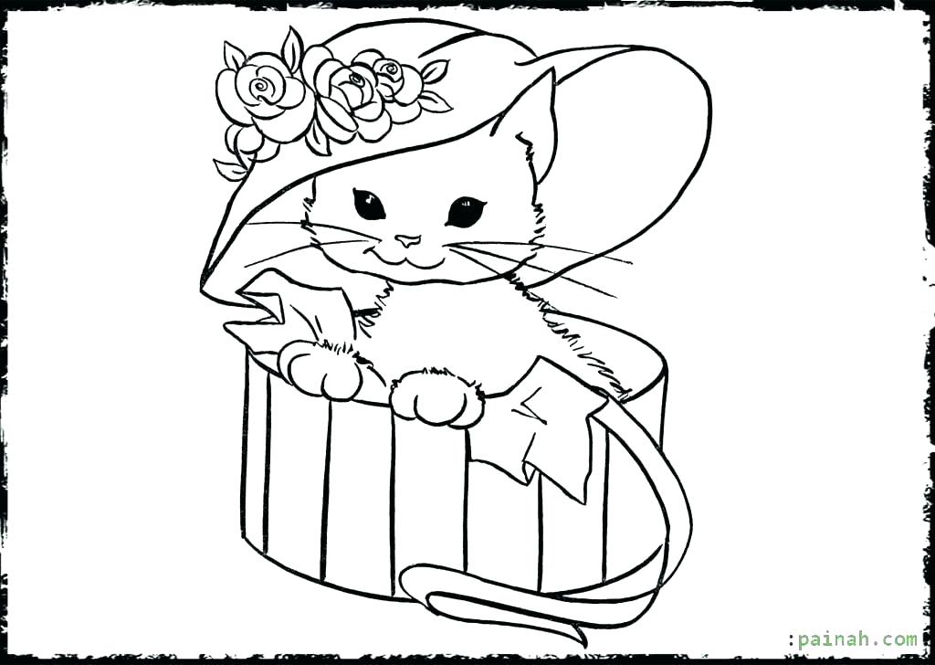 1024x728 Realistic Cat Coloring Pictures