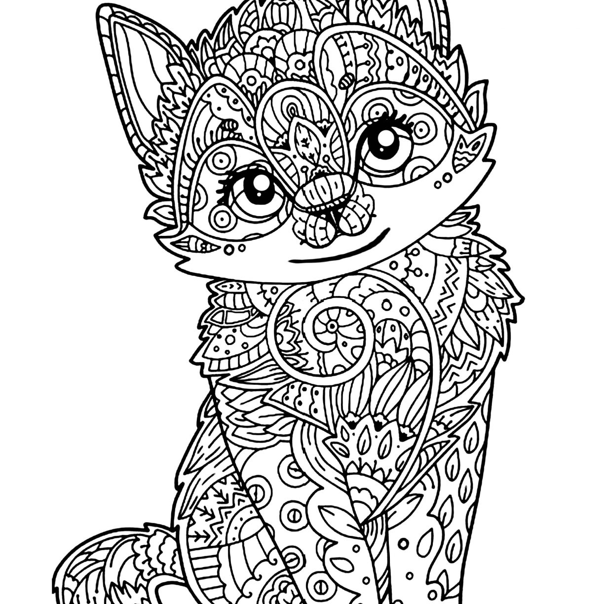 1224x1224 Great Cat Coloring Sheets Best Book Downloads Design For You