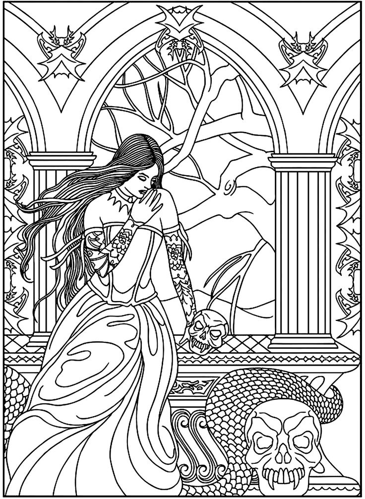 736x1006 Coloring Pages For Adults Free To Realistic Princess