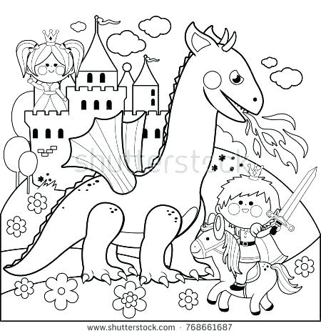 450x470 Dragon Coloring Pages Realistic Fire Breathing Dragon Coloring