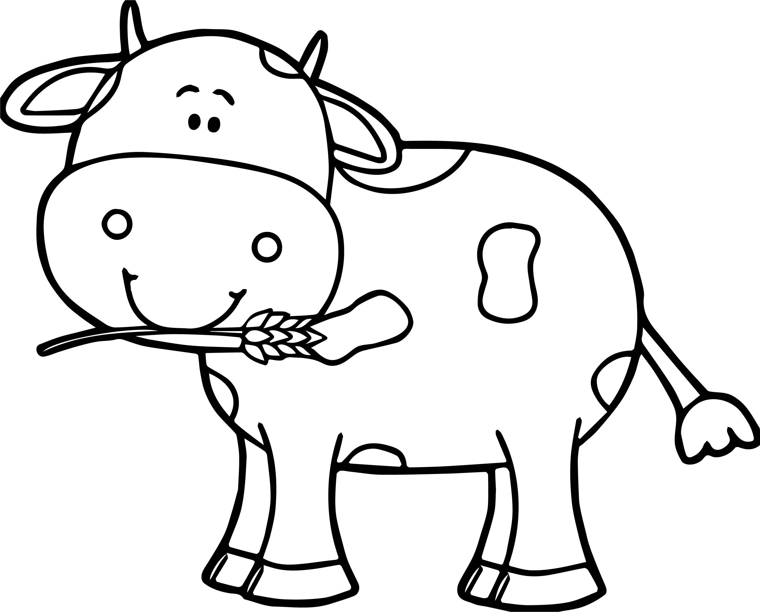 2507x2018 Cow Coloring Page
