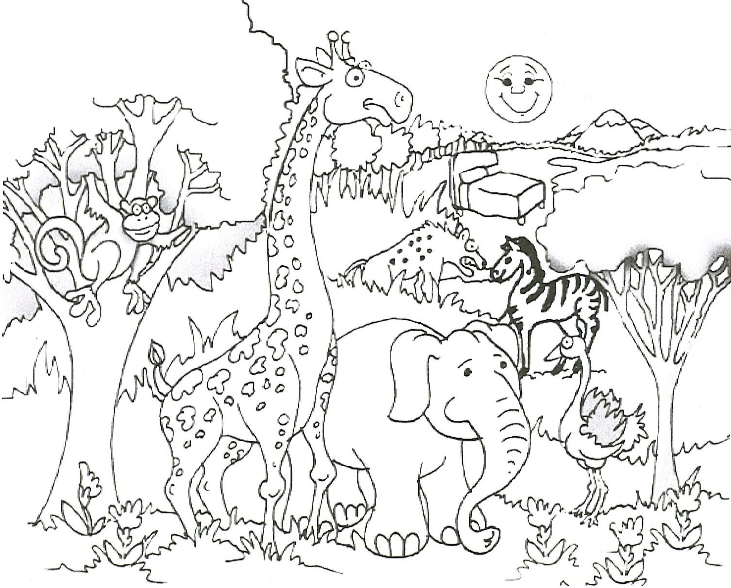 1492x1200 Exploit Real Animal Coloring Pages To Print Realistic Deer