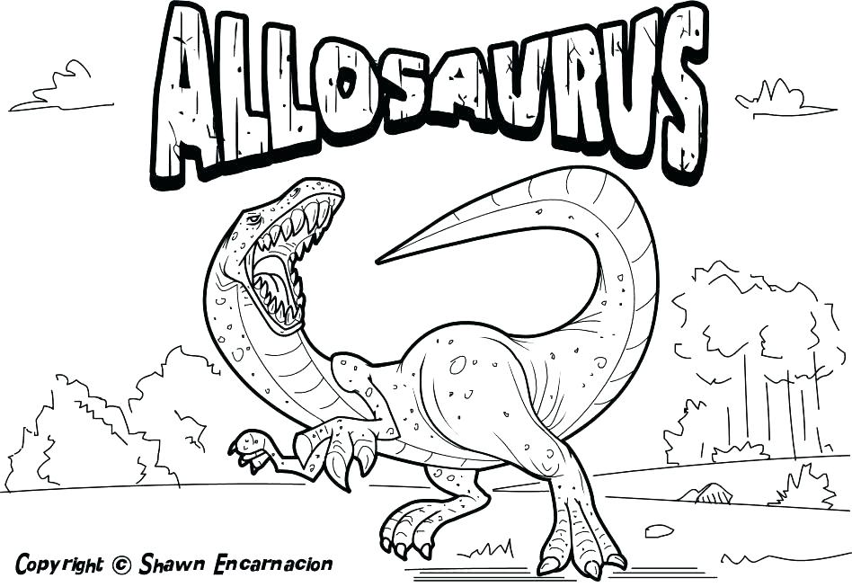 948x653 Coloring Page Dinosaur