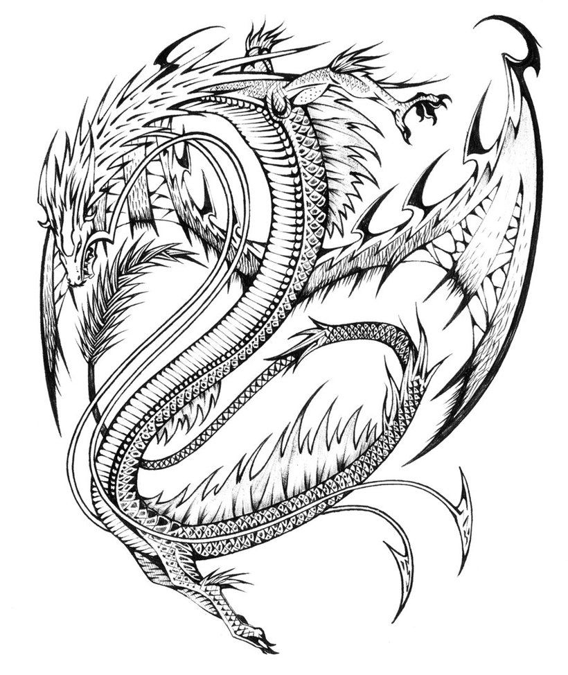 820x974 Realistic Dragon Coloring Pages Coloring Pages