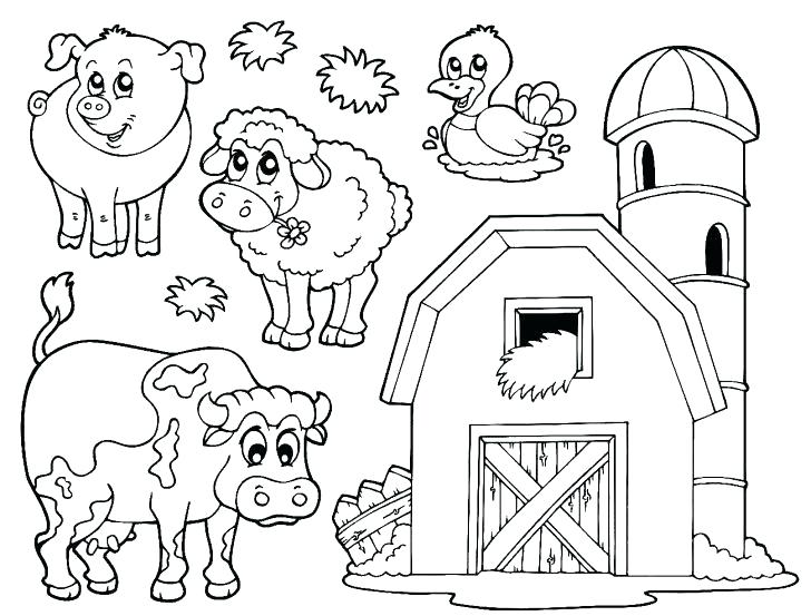 728x553 Farm Animals Coloring Page Animal Farm Coloring Pages Farm Animals