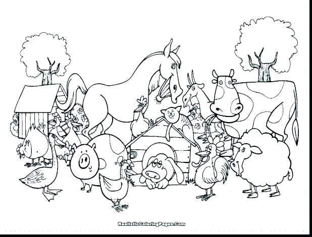 618x470 Animal Farm Coloring Pages Free Baby Farm Animal Coloring Pages
