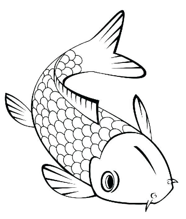 600x707 Realistic Tropical Fish Coloring Pages