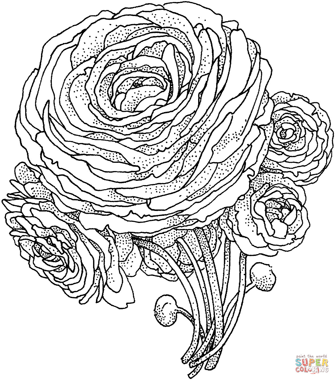 1170x1326 Realistic Flower Coloring Pages Acpra