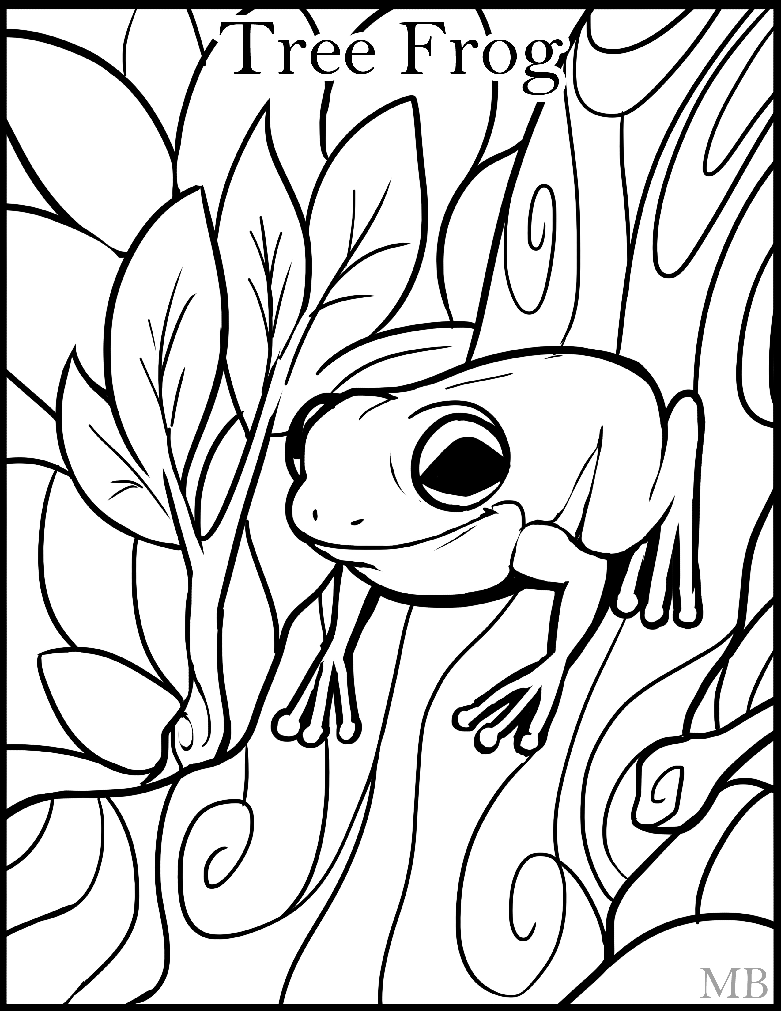 2550x3300 Instructive Realistic Frog Coloring Pages Frog