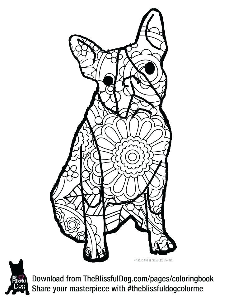 736x952 German Shepherd Coloring Page
