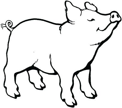 408x360 Coloring Page Of A Pig Printable Pig Coloring Pages Coloring Page