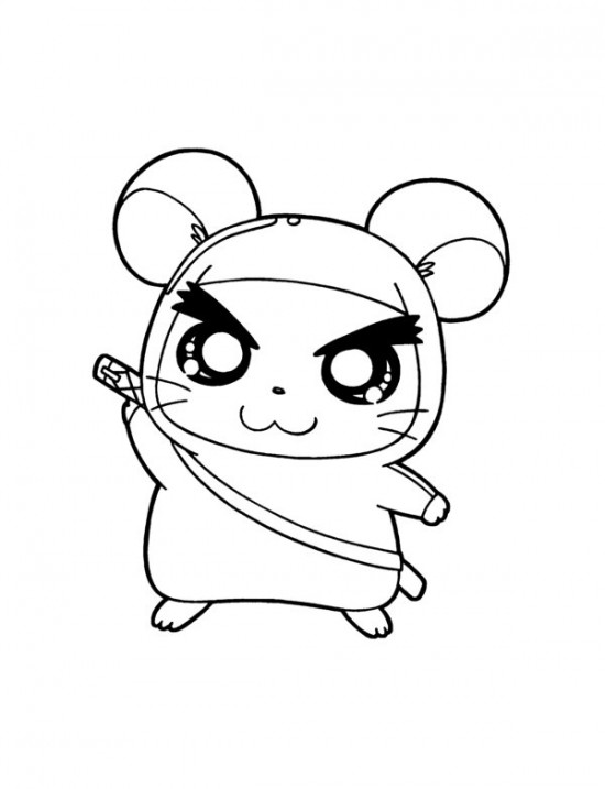 550x717 Drawn Hamster Coloring Page