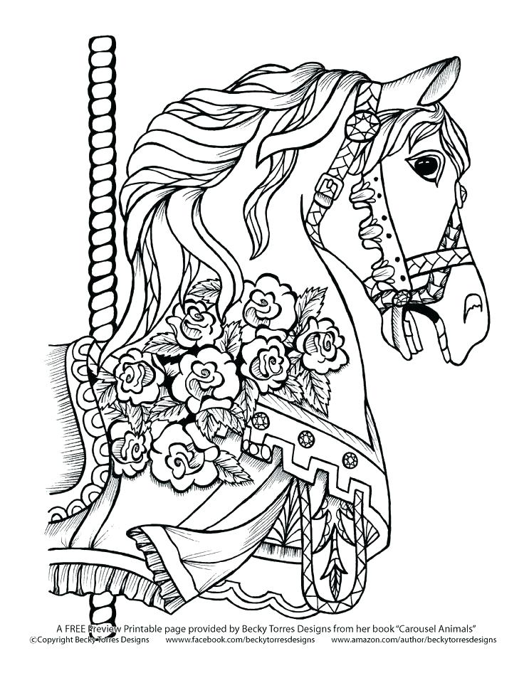 736x946 Horses Coloring Page Carousel Horse Coloring Pages Coloring Pages