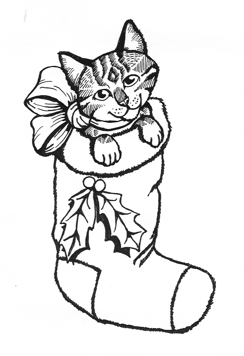 808x1177 Cute Kitten Coloring Page Realistic Pages Free Cutest Cat