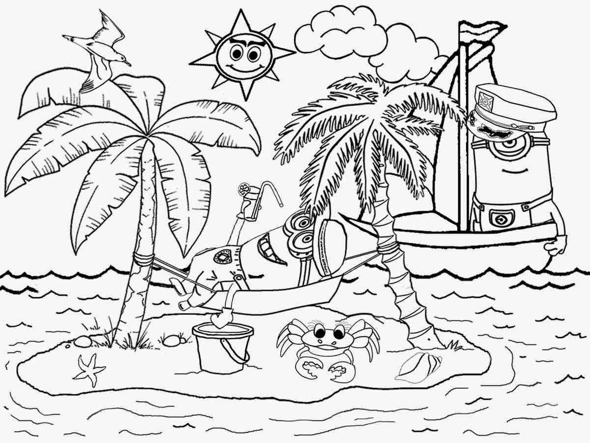 1200x900 Wanted Landscape Coloring Pages For Kids Ocean