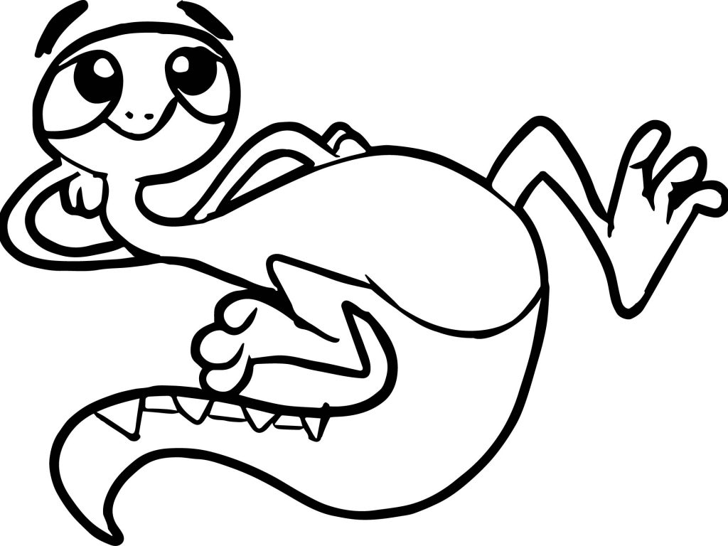 1024x768 Realistic Lizard Coloring Page To Print Animals Printable Frilled
