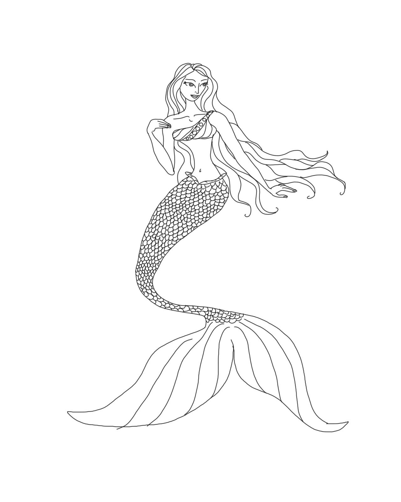 1280x1600 Mermaid And Dolphin Coloring Pages
