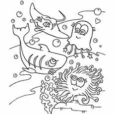 Realistic Ocean Coloring Pages