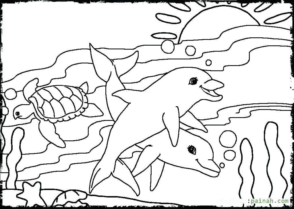 1024x728 Ocean Life Coloring Pages Ocean Creatures Coloring Pages Ocean