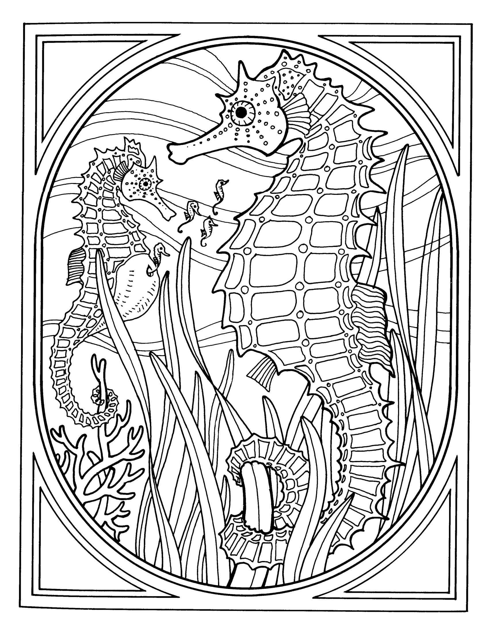 1700x2200 Baby Sea Animals Coloring Pages Stunning Realistic Ocean