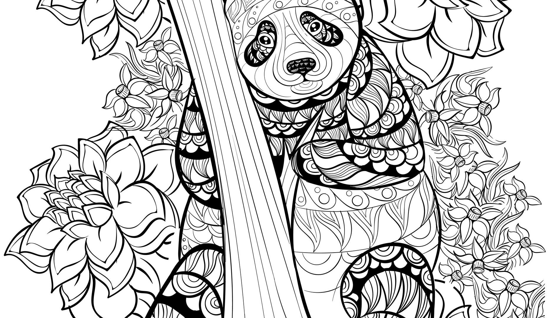 1870x1080 Perfect Panda Coloring Pages About Remodel Books Cute Page Free