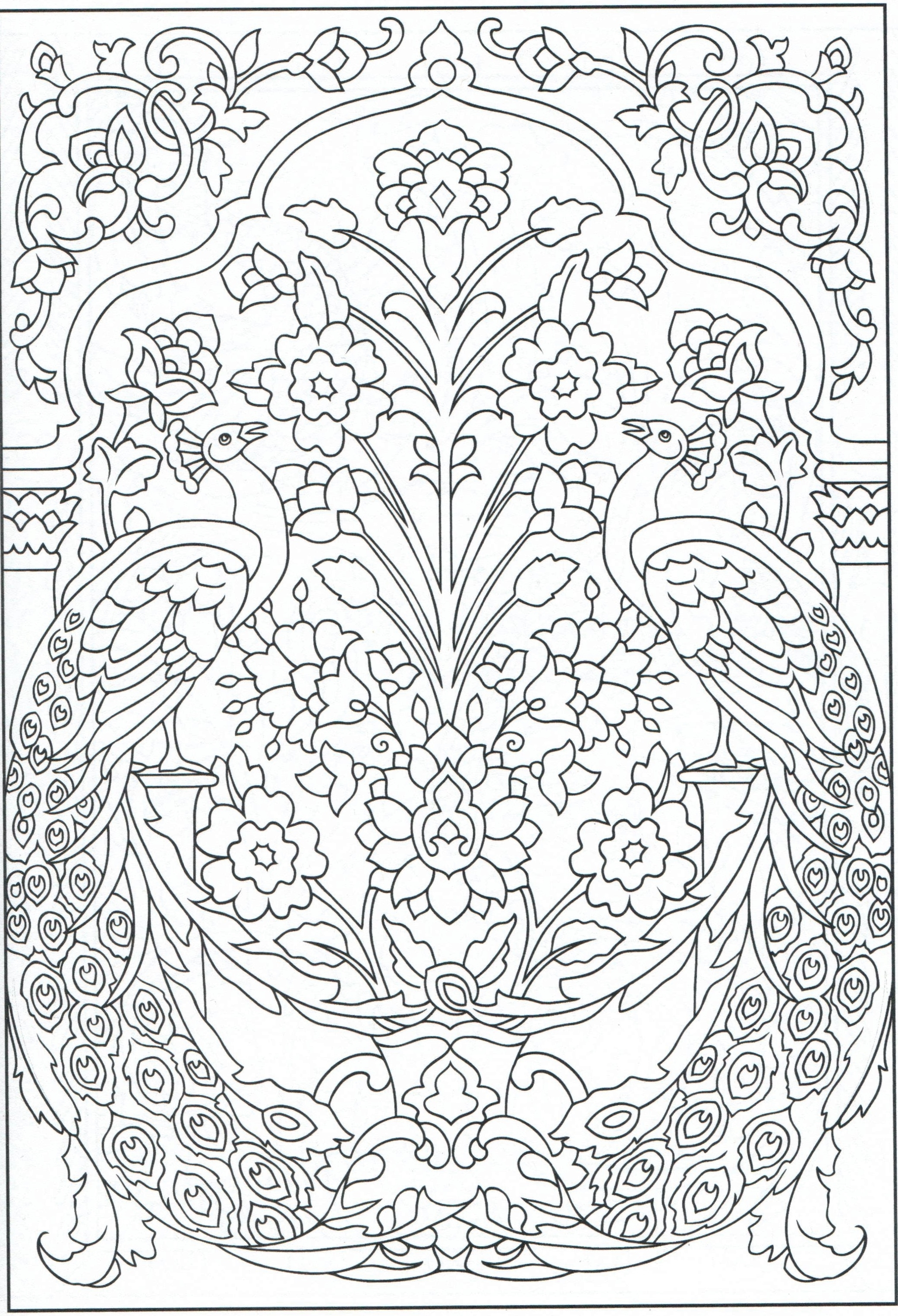 2081x3051 New Peacock Coloring Page For Adults 1 31 Color Pages