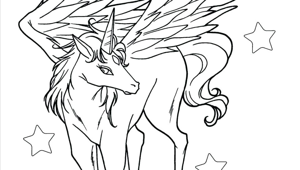Realistic Pegasus Coloring Pages