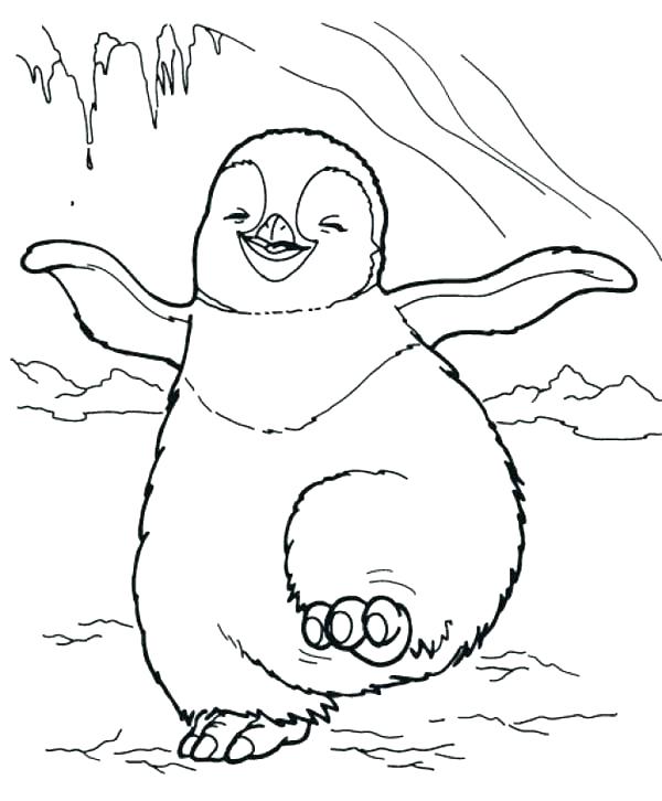 600x726 Penguin For Coloring Tacky The Penguin Coloring Pages Baby Penguin