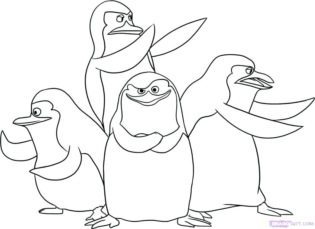 1024x745 Penguins Coloring Pages Penguin Family Colouring Pages Emperor